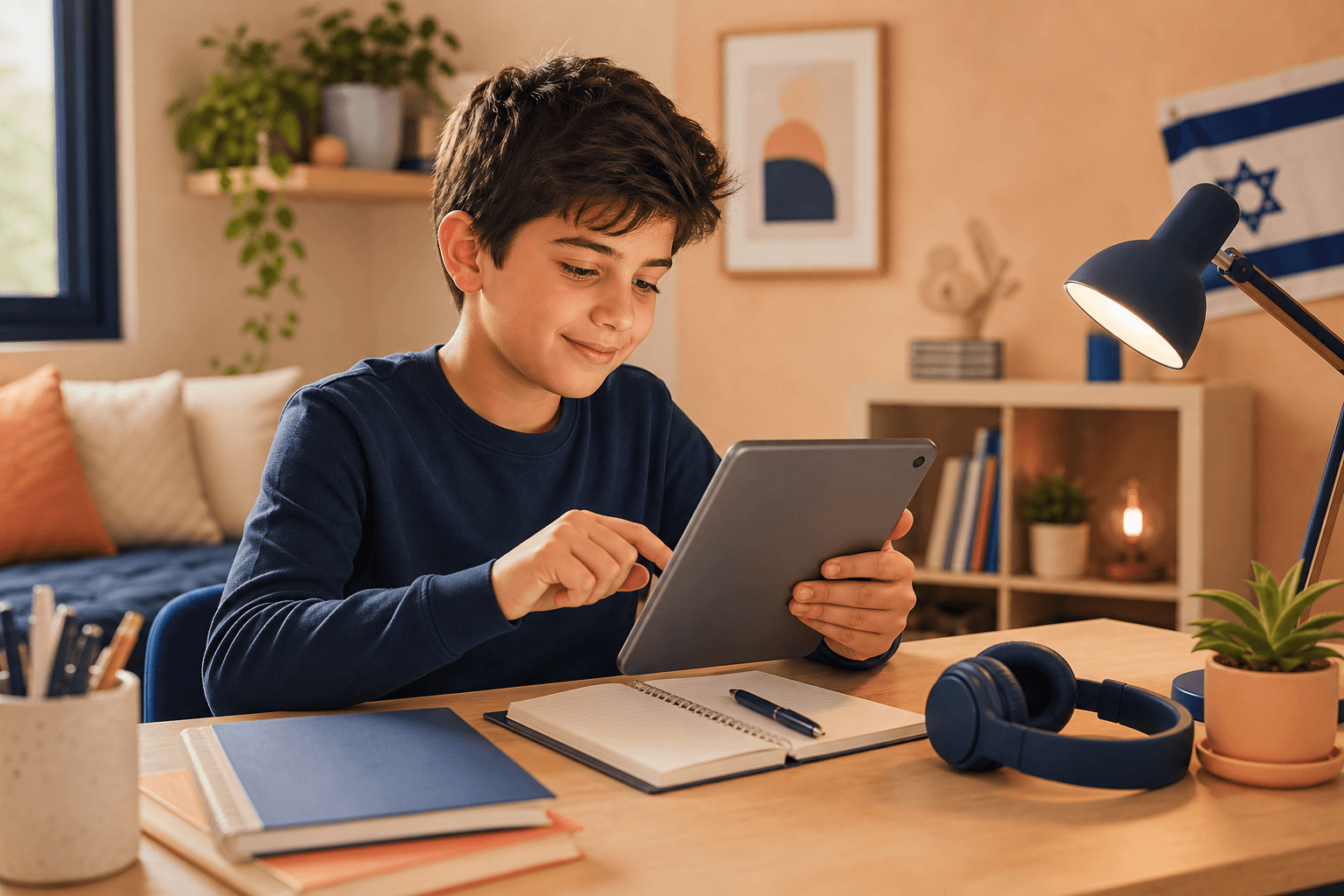 ילד משתמש בטאבלט ALLDOCUBE iPlay 60 Mini Pro