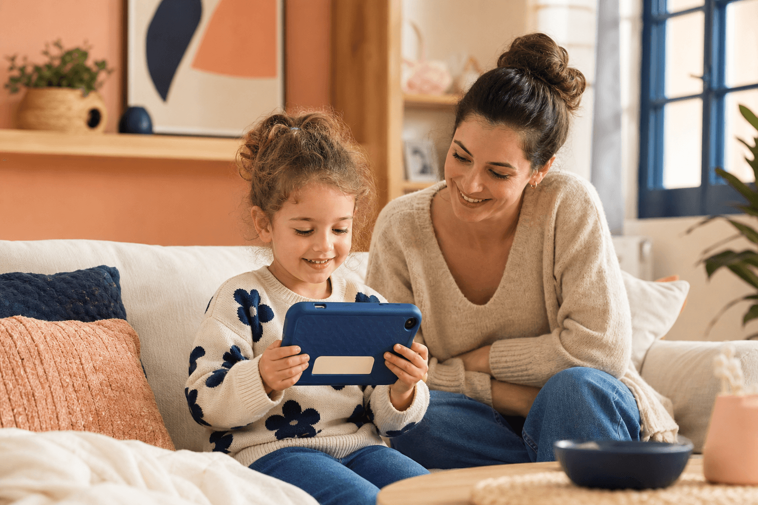 ילד משתמש בטאבלט Blackview Tab 60 Kids